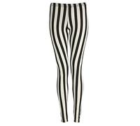 GirlzWalk® Women's Ladies Sexy Plus Size Printed Side Panel Stretchy Tights Leggings (Vertical Stripe, 8-10)