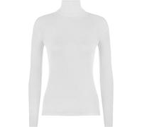 GirlzWalk® Women's Polo Roll Neck Ribbed Long Sleeve Turtle Neck Jumper - Ladies Plain Mockneck Casual Top (White, 12-14)