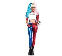 GirlzWalk Women's Red Blue Metallic Harlequin Spandex Leggings
