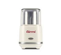 Girmi MC02 Caffè and Spice Grinder, Stainless Steel Blade, Safety Switch, Lid with Transparent Window, 180 Watt, Cream