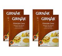 Girnar Ginger Chai 10 Single Serve Sachets - Instant Premix With Ginger Tea Bags - Made With Ginger, Natural Tea Extract And A Mixture Of Aromatic Indian Spices (Pack of 4)