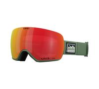 Giro Article II Ski Goggles - Snowboard Goggles for Men Women and Youth - Hedge Green All Access Strap with Vivid Ember/Vivid Infrared Lenses
