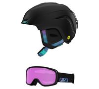 Giro Avera Combo Pack Ski Helmet - Snowboarding Helmet with Matching Goggles Matte Black Chroma Dot/Moxie Dot M (55.5-59cm)