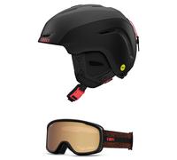 Giro Avera Combo Pack Ski Helmet - Snowboarding Helmet with Matching Goggles Matte Black Tiger Lily/Moxie Lily M (55.5-59cm)