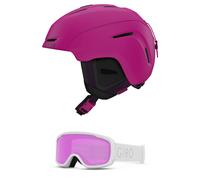 Giro Avera Combo Pack Ski Helmet - Snowboarding Helmet with Matching Goggles Matte Pink Street/Moxie Core White S (52-55.5cm)