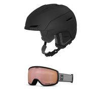 Giro Avera MIPS Combo Pack Ski Helmet - Snowboarding Helmet with Matching Goggles Matte Black/Black & White Lux S (52-55.5CM)