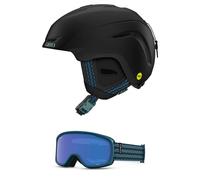 Giro Avera MIPS Combo Pack Ski Helmet - Snowboarding Helmet with Matching Goggles Matte Black Sequence/Moxie Sequence M (55.5-59cm)