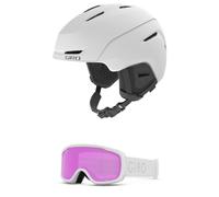 Giro Avera MIPS Combo Pack Ski Helmet - Snowboarding Helmet with Matching Goggles Matte White/White Core Light S (52-55.5CM)