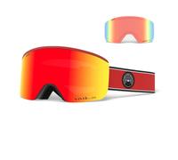 Giro Axis Asian Fit Ski Goggles - Snowboard Goggles for Men - Red Element Strap with Vivid Ember/Vivid Infrared Lenses