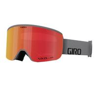 Giro Axis Ski Goggles - Snowboard Goggles for Men - Grey Wordmark Strap with VIVID Ember/VIVID Infrared Lenses
