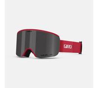 Giro Axis Ski Goggles - Snowboard Goggles for Men - Red & Black Thirds Strap with VIVID Smoke/VIVID Infrared Lenses