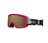 Giro Buster Kids Ski Goggles - Snowboard Goggles for Youth, Boys, Girls - Black Blocks - Amber Rose