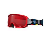 Giro Buster Kids Ski Goggles - Snowboard Goggles for Youth, Boys, Girls - Black Blocks - Amber Scarlet