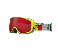 Giro Buster Kids Ski Goggles - Snowboard Goggles for Youth, Boys, Girls - Yellow Robot - Amber Scarlet