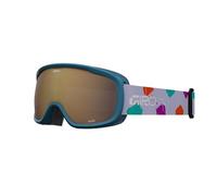 Giro Buster Painted - AR40 Youth Ski Goggles, Cylindrical Lens, Expansion View Technology, Triple-Layer Face Foam, Comfort & Protection for Kids on Slopes, Color: Teal with Rose Accent, Size: OS