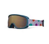Giro Buster Painted - AR40 Youth Ski Goggles, Cylindrical Lens, Expansion View Technology, Triple-Layer Face Foam, Comfort & Protection for Kids on Slopes, Color: Teal with Rose Accent, Size: OS