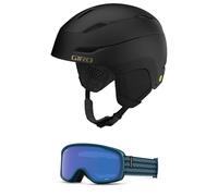 Giro Ceva MIPS Combo Pack Ski Helmet - Snowboarding Helmet with Matching Goggles Matte Black/Sequence/Harbor Blue Sequence M (55.5-59cm)