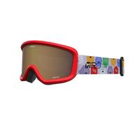 Giro Chico 2.0 Faces - AR40 Youth Ski Goggles, Dual Lens Anti-Fog, Seamless Helmet Compatibility, Cozy Microfleece Lining for Comfort and Protection, Color: Multicolor with Rose Accent, Size: OS