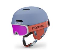 Giro Crue Combo Pack Toddler Ski Helmet - Snowboarding Helmet with Matching Goggles for Kids Boys & Girls Namuk Purple Blue/Coral XS 48.5-52cm