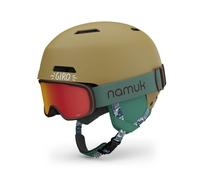 Giro Crue Combo Pack Toddler Ski Helmet - Snowboarding Helmet with Matching Goggles for Kids Boys & Girls Namuk Gold/Northern Lights XS 48.5-52cm