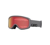 Giro Cruz Asian Fit Ski Goggles - Snowboard Goggles for Men, Women & Youth - Anti-Fog - OTG - Grey Wordmark Strap with Amber Scarlet Lens