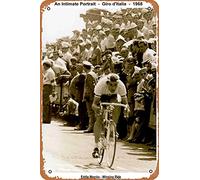 Giro d Italia: Vintage 1968 Eddie Merckx Victory Print Poster Metal Tin Sign 8X12 Inches Man Cave Retro Vintage Wall Decor Art