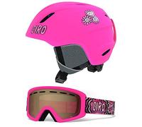 Giro Girrj Launch Snow Helmet/Goggles Combo Pack - Matte Bright Pink Psych Blossom, Small 52-55.5cm