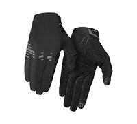Giro Havoc (S-2X) Trail Gloves, Seamless Pre-Curved Palm, Ariaprene Mesh, TPR Knuckle Protection, Hook-and-Loop Closure, Breathable, Durable Grip, Color: Black, Size: S