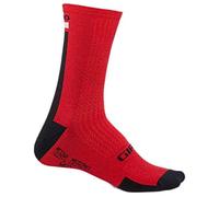 Giro Hrc + Merino Sock Drk Red/Blk/Gry L
