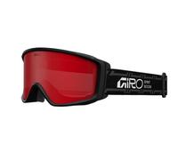 Giro Index 2.0 Asian Fit Ski Goggles - Snowboard Goggles for Men, Women, Youth - Black Stacked - Amber Scarlet