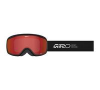 Giro Buster Kids Ski Goggles - Snowboard Goggles for Youth, Boys, Girls - Black Stacked - Amber Scarlet
