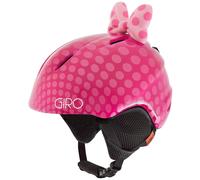 Giro Launch Plus Kids Ski Helmet - Snowboard Helmet for Boys & Girls - Pink Bow Polka Dots - Size S (52-55.5 cm)