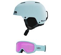 Giro Ledge Combo PackSki Helmet - Snowboarding Helmet with Matching Goggles Matte Light Mineral/Light Mineral Thirds L (59-62.5cm)