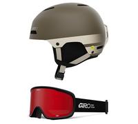 Giro Ledge MIPS AF Snow Helmet/Goggle Combo - (Combo) Matte Black - Black Stacked - Size Small
