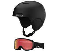Giro Ledge MIPS Asian Fit Combo Pack Ski Helmet - Snowboarding Helmet with Matching Goggles Matte Black/Black Wordmark L (59-62.5cm)