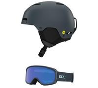 Giro Ledge MIPS Combo PackSki Helmet - Snowboarding Helmet with Matching Goggles Matte Dark Shark/Cruz Shark Cobalt L (59-62.5cm)