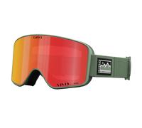Giro Method Ski Goggles - Snowboard Goggles for Men Women and Youth - Hedge Green All Access Strap with Vivid Ember/Vivid Infrared Lenses