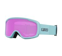 Giro Moxie Ski Goggles - Snowboard Goggles for Women and Youth - Light Mineral Thirds Strap with Amber Pink/Yellow Lenses