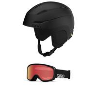 Giro Ratio MIPS Combo Pack Ski Helmet - Snowboarding Helmet with Matching Goggles Matte Black/Black Wordmark L (59-62.5cm)