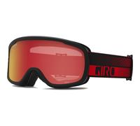 Giro Roam Ski Goggles - Snowboard Goggles for Men Women & Youth - Red Flow Strap with Amber Scarlet/Yellow Lenses