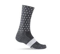 GIRO SEAS MERINO WOOL SOCKS CHAR/WHI DOTS 43-45 L