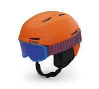 Giro Spur Combo Pack Kids Ski Helmet - Snowboarding Helmet with Matching Goggles for Youth Boys and Girls - Matte Bright Orange S 52-55.5cmMatte Bri