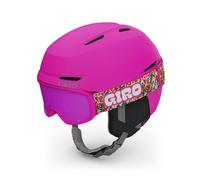 Giro Spur Combo Pack Kids Ski Helmet - Snowboarding Helmet with Matching Goggles for Youth Boys and Girls - Matte Bright Pink S 52-55.5cm