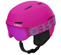 Giro Spur Combo Pack Kids Ski Helmet - Snowboarding Helmet with Matching Goggles for Youth, Boys, and Girls - Matte Rhodamine S (52-55.5cm)
