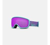 Giro Stomp Kids Ski Goggles - Snowboard Goggles for Youth Boys & Girls - Screaming Teal Chroma Dot Strap with Amber Pink Lens