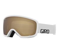 Giro Stomp Kids Ski Goggles - Snowboard Goggles for Youth Boys & Girls - White Wordmark Strap with Amber Rose Lens