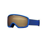 Giro Stomp Youth Ski Goggles - Snowboard Goggles for Kids Boys and Girls - Trim Blue Solar Flair Strap with Amber Rose Lens