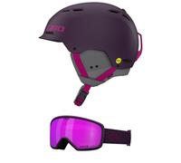 Giro Trig MIPS Combo Pack Ski Helmet - Snowboarding Helmet with Matching Goggles Matte Pink Street/Millie Urchin S (52-55.5cm)
