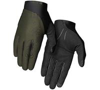 Giro Trixter Cycling Gloves - AX Bolt Fabric, InstaChill Tech, Perforated Microfiber Palm, Slip-On Design for Road & Trail, Moisture Management, Durable & Comfortable Fit, Color: Olive Green, Size: L