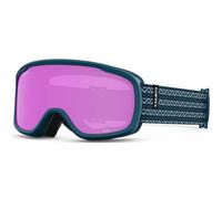 Giro Womens Moxie Ski/Snow Goggles - Harbor Blue Sequence - Amber Pink/Yellow Lens